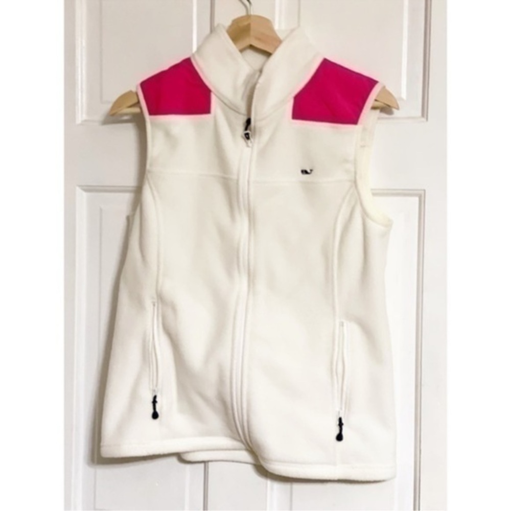 Vineyard Vines  White Fleece Vest Sz XS
